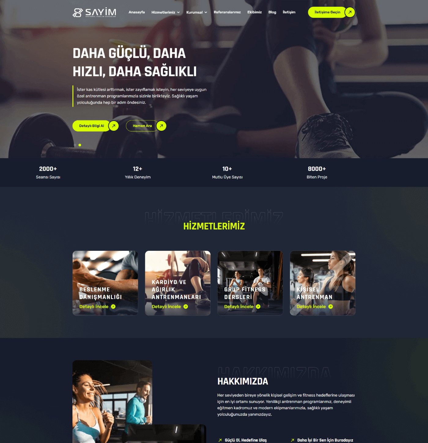 Spor Salonu Kurumsal Yazılım - Ajansfy.com