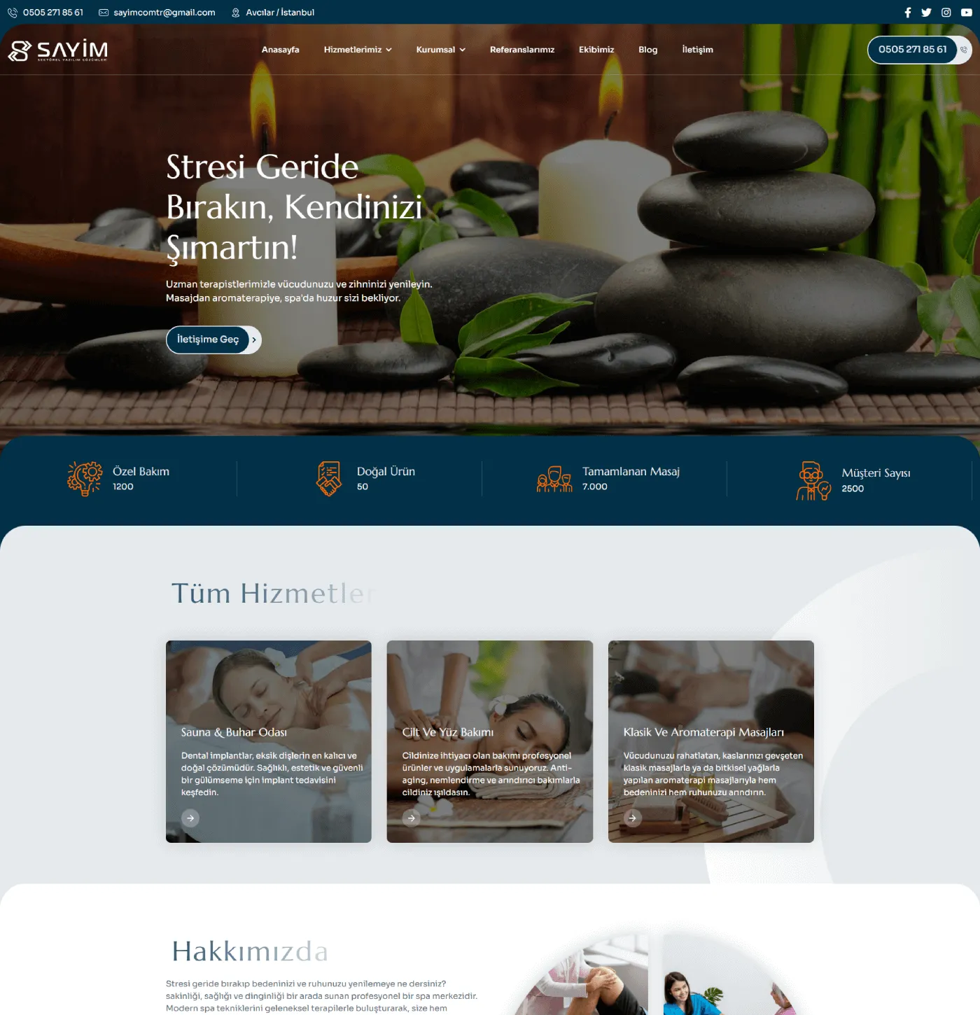 Spa ve Masaj Kurumsal Yazılım - Ajansfy.com