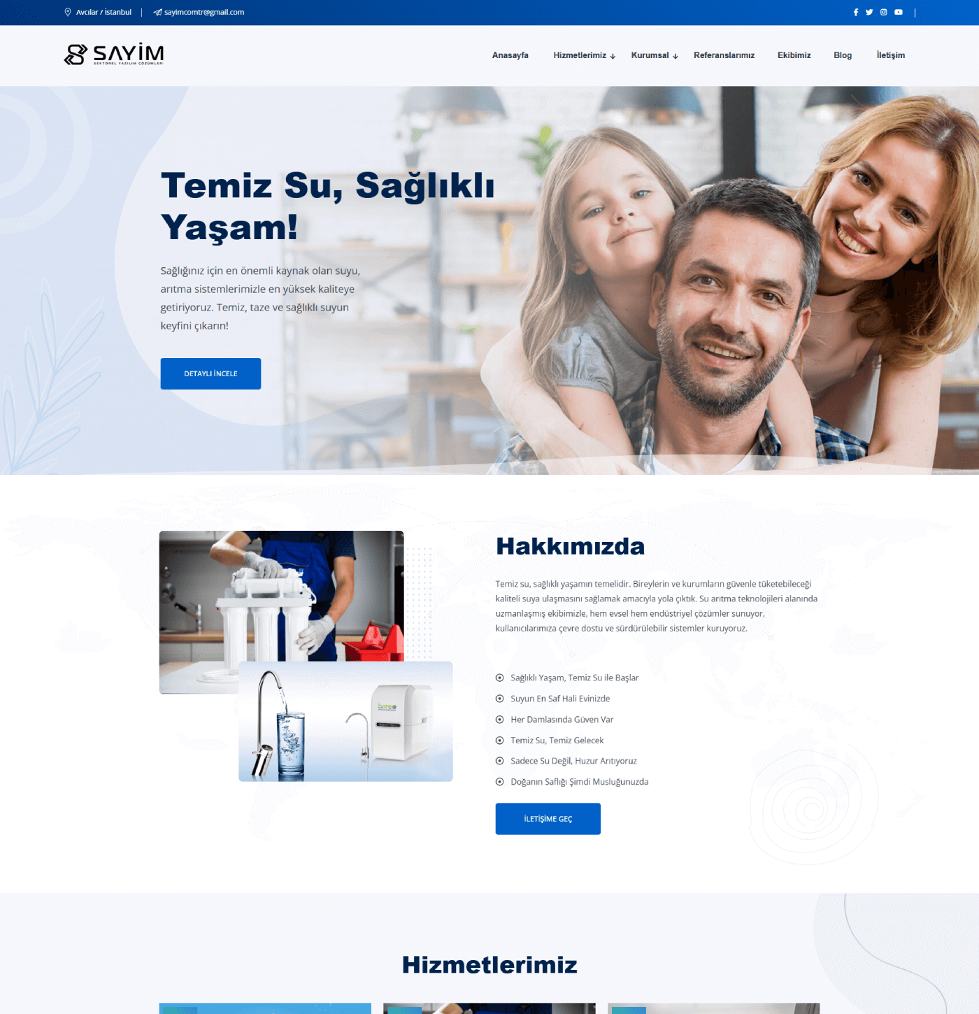 Su Arıtma Temalı Kurumsal Yazılım | Ajansfy.com